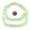 The Bead Chest Pistachio Green Faceted Recycled Java Sea Glass Beads - Full Strand of Faceted Bottle Glass Beads | Approximately 50 Beads